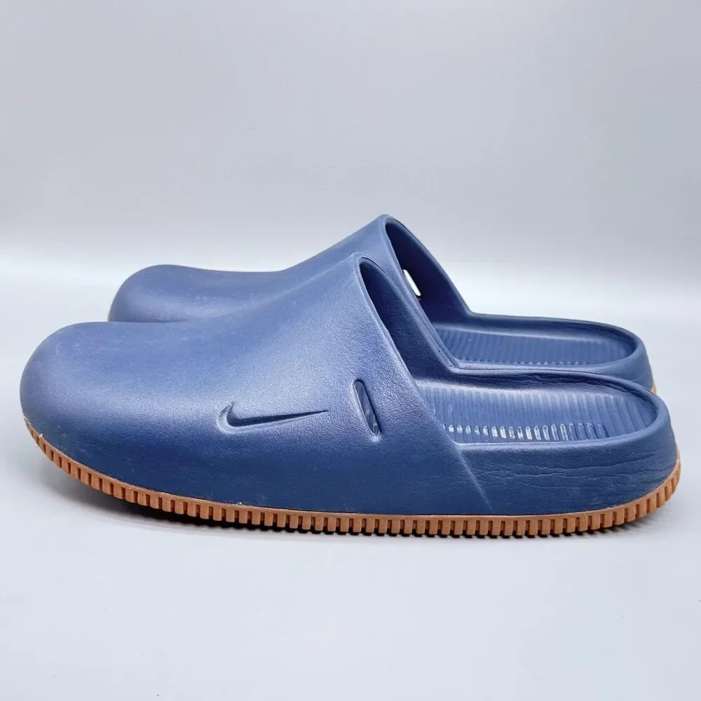 Nike Calm Mule Men's 13 Blue Gum Slip-On Casual Comfort Shoes Slides Sandals